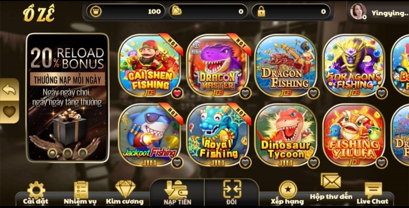 Giao diện cổng game đẹp mắt đặc sắc