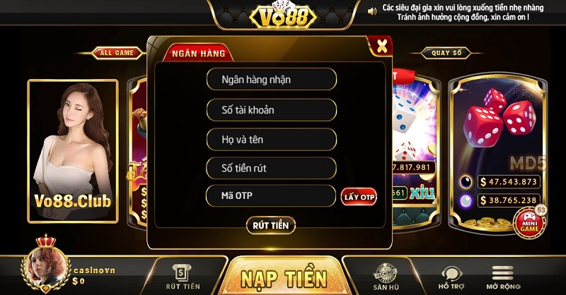 Vo88 mới ra đời trong một thời gian ngắn nhưng không vì vậy mà cổng game này lại kém hơn những cổng game trước đó