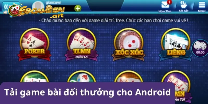 4 bước thực hiện cài đặt game bài đổi thưởng tặng vốn cho Android